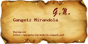 Gangetz Mirandola névjegykártya